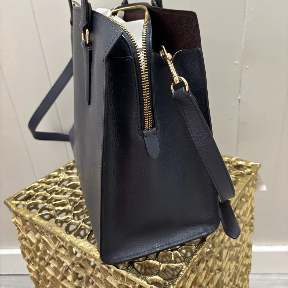 Coach Blue Satchel with Structured Design